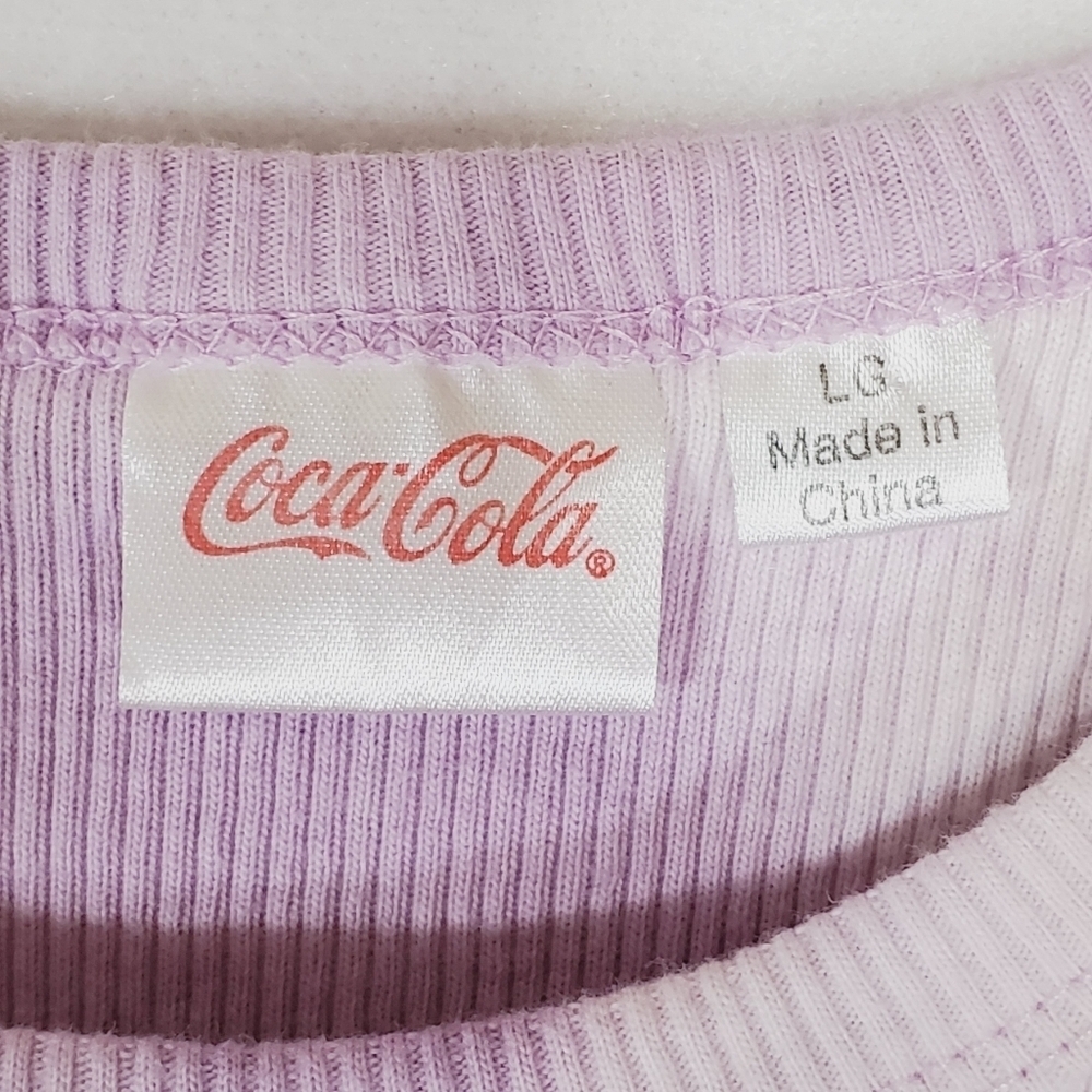 1339 * Coca Cola Orange Fanta Graphic Crop Tank Purple Size L - Picture 3 of 8